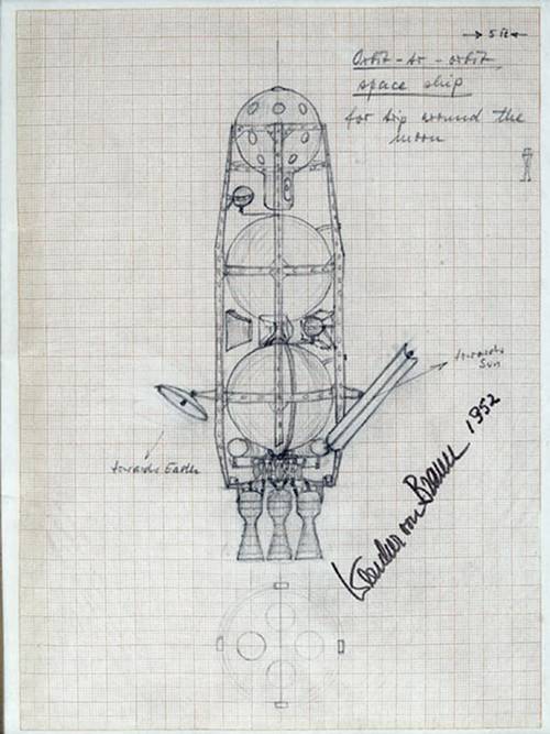 cohete espacial, por Von Braun